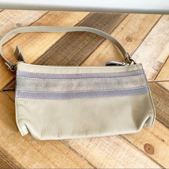 Ferragamo Gray Leather Bow Bag